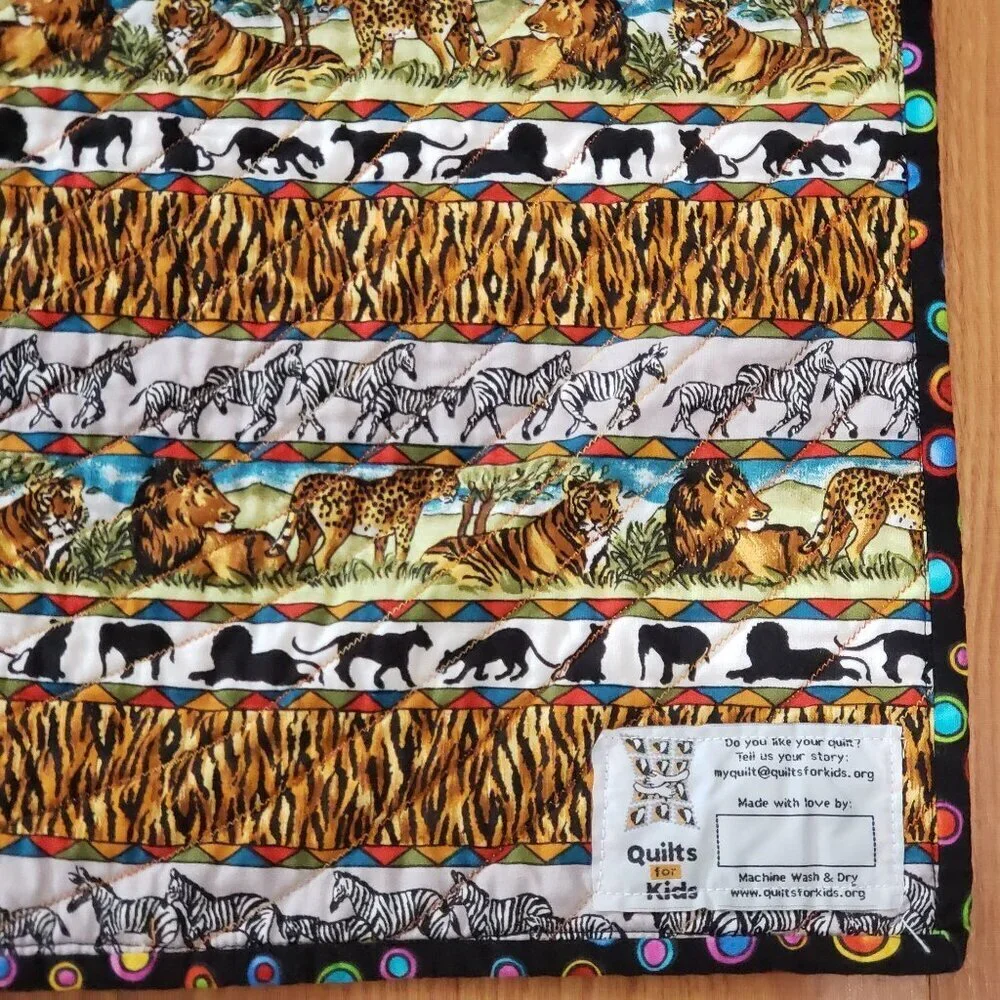 Handmade Crib Blanket Wall Quilt Patchwork‎ Ocean Life Jungle Animals 33
